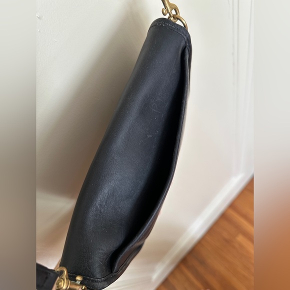 Vintage Black Leather Coach Penny Crossbody Purse - Picture 6 of 15